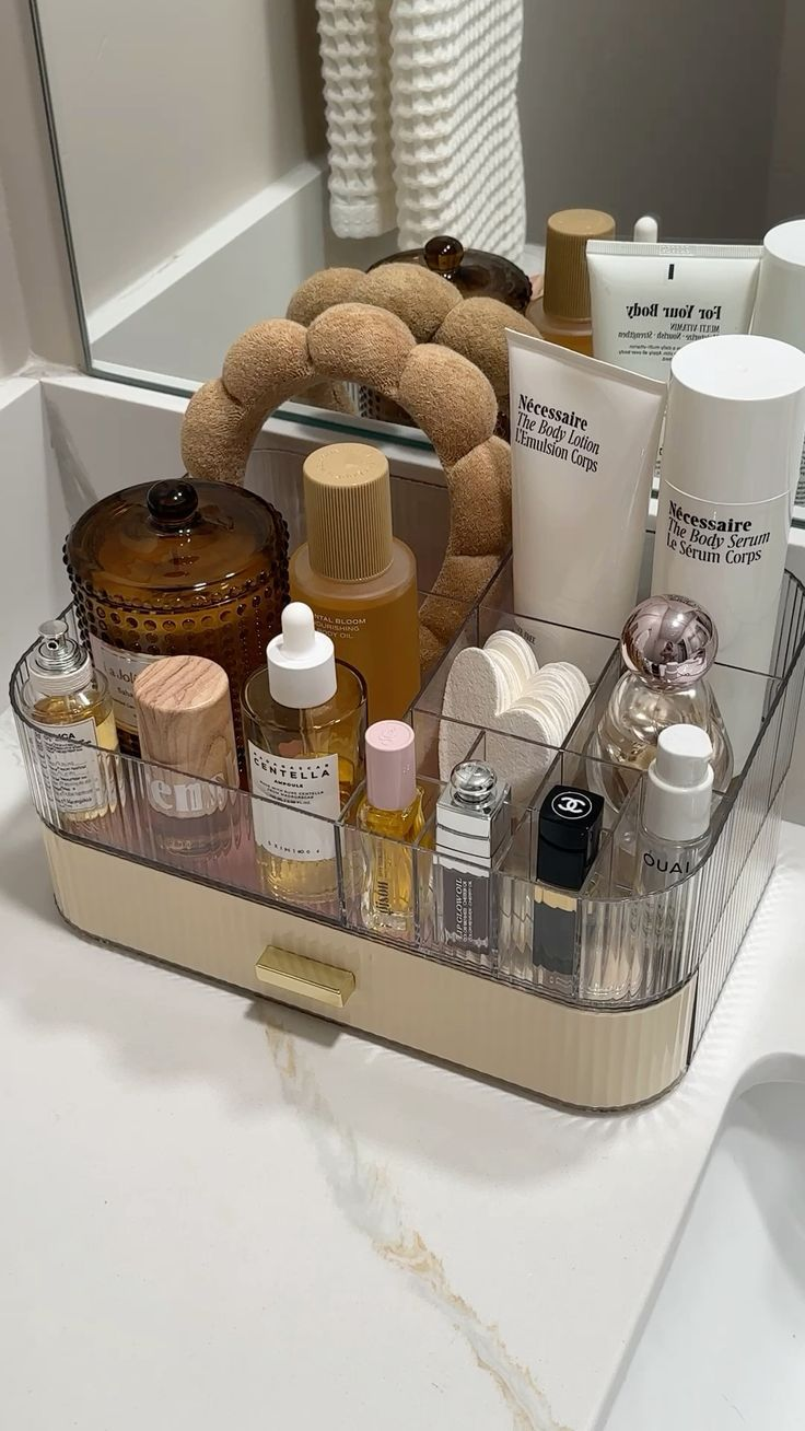 Clear Makeup_Skincare Organizer for Countertop