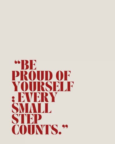 Every small step counts